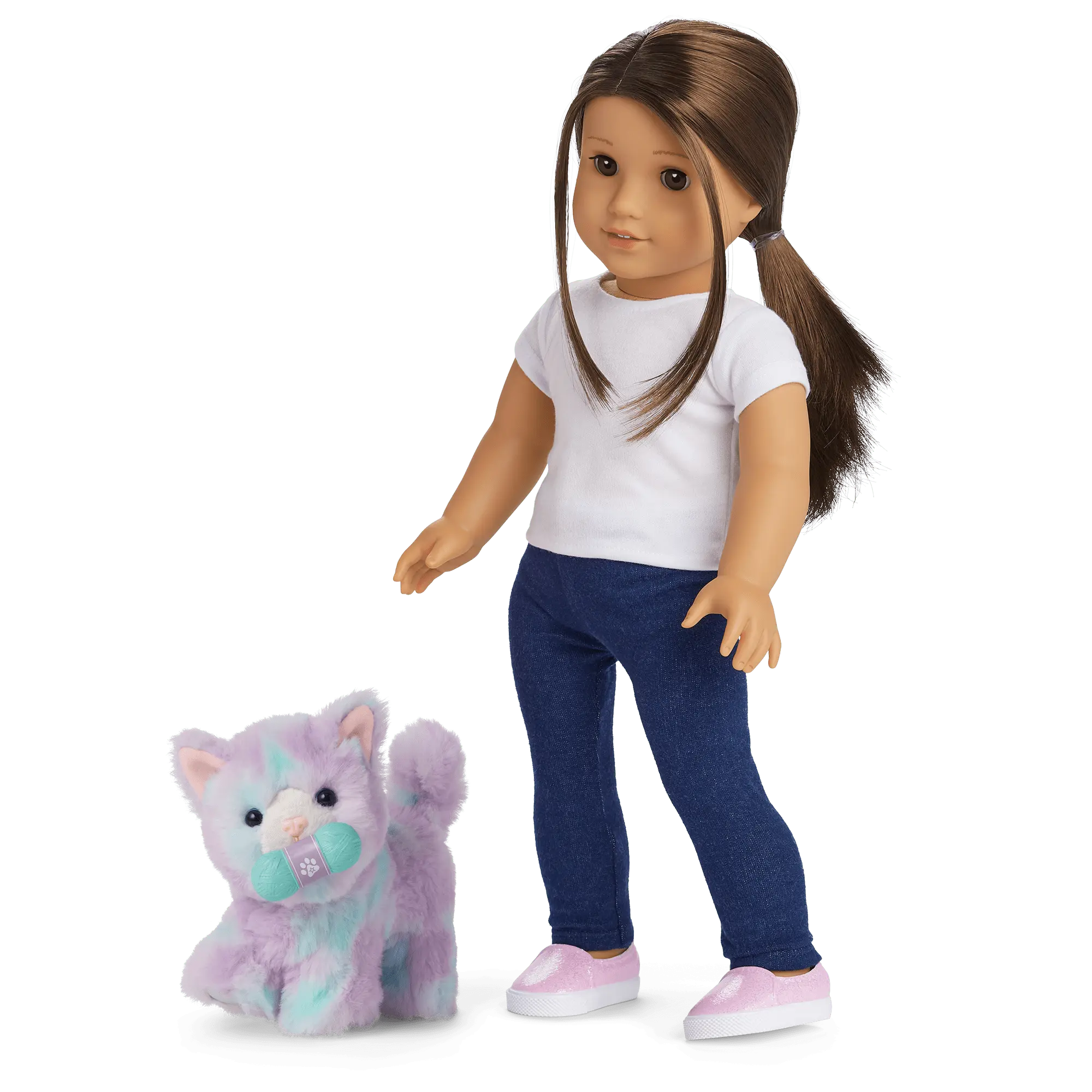 Purrpley Pink Kitty Cat For 18-Inch Dolls & Fancy Pet Fashion Accessories - Image 5
