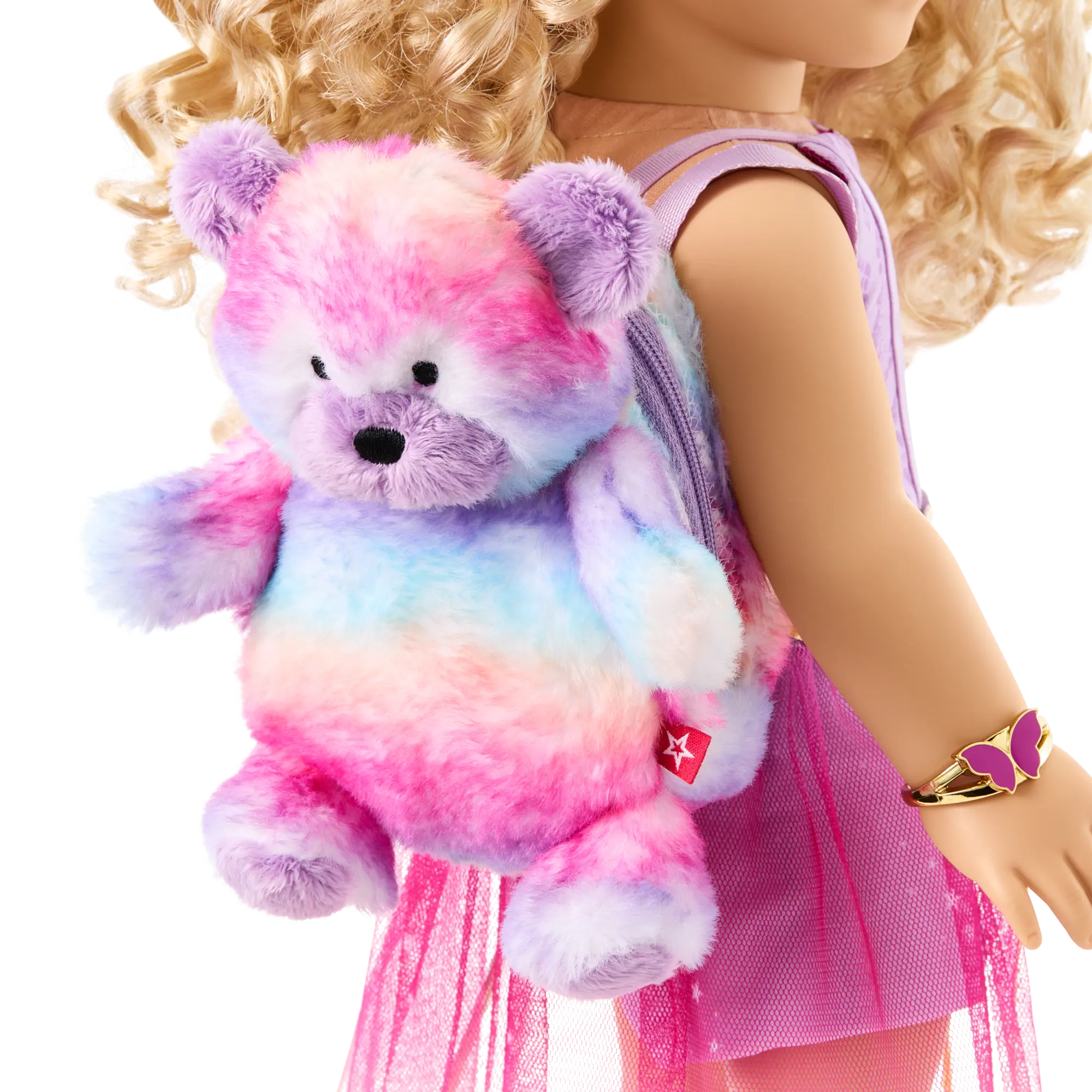 Colorful Teddy Bear Backpack & Accessory Set For 18-Inch Dolls - Image 4