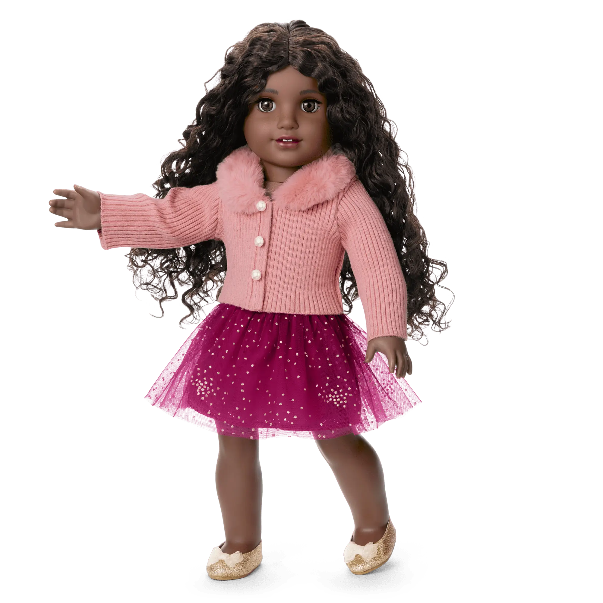 American Girl X Janie And Jack Rosy Cardigan & Skirt For 18-Inch Dolls