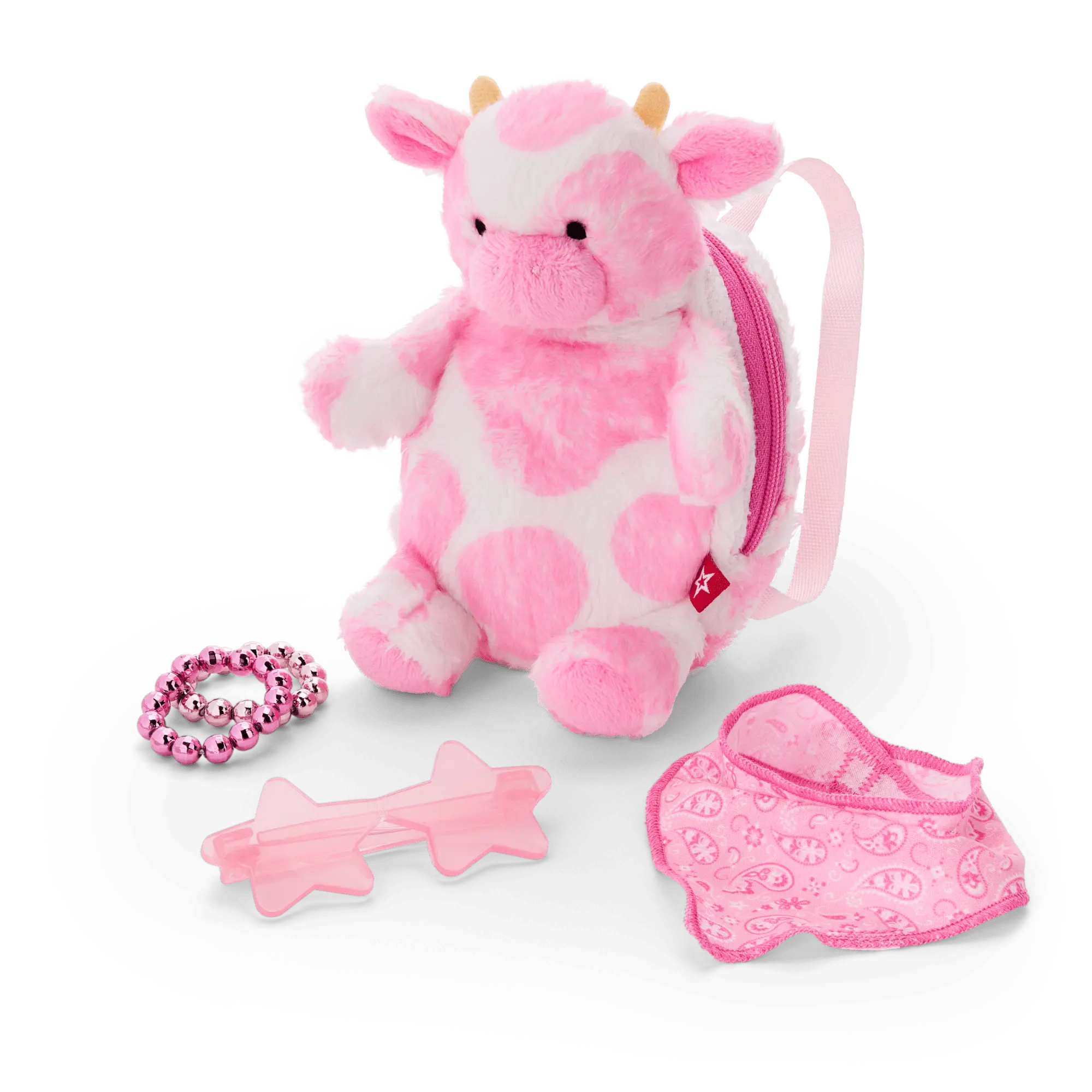 Glam Pink Cowgirl Outfit & Pink Spotted Cow Backpack & Accessory Set Bundle - Image 4