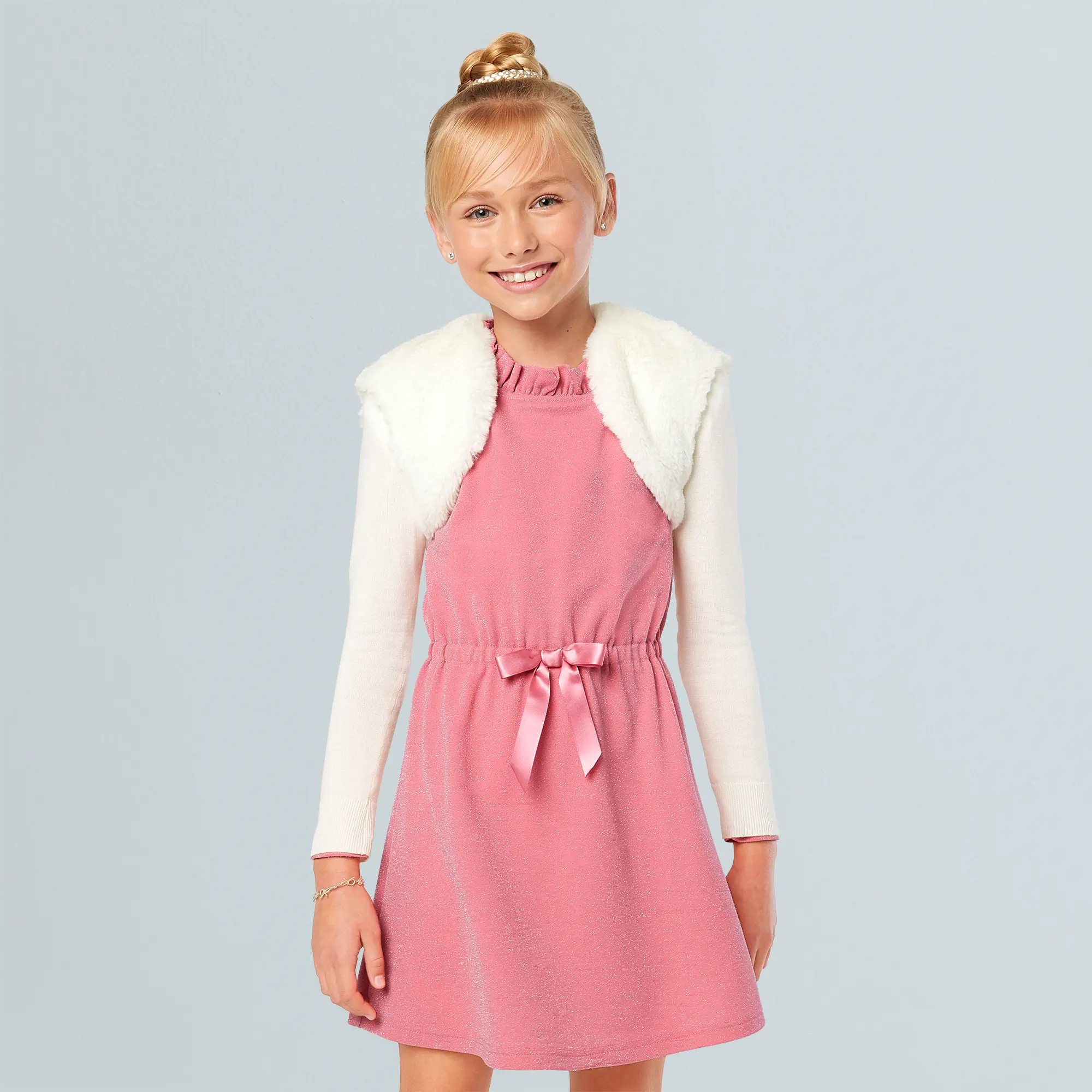 American Girl X Something Navy Frosty Faux-Fur Shrug For Girls - Image 6