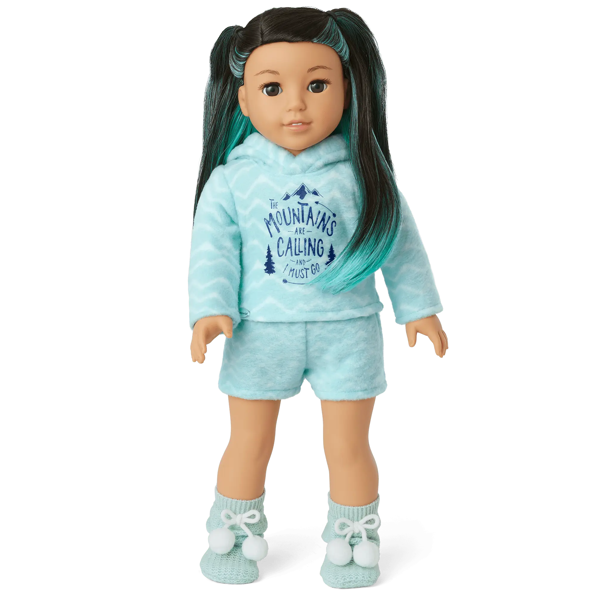 Corinne's Powder Blue Pajamas For 18-Inch Dolls - Image 2