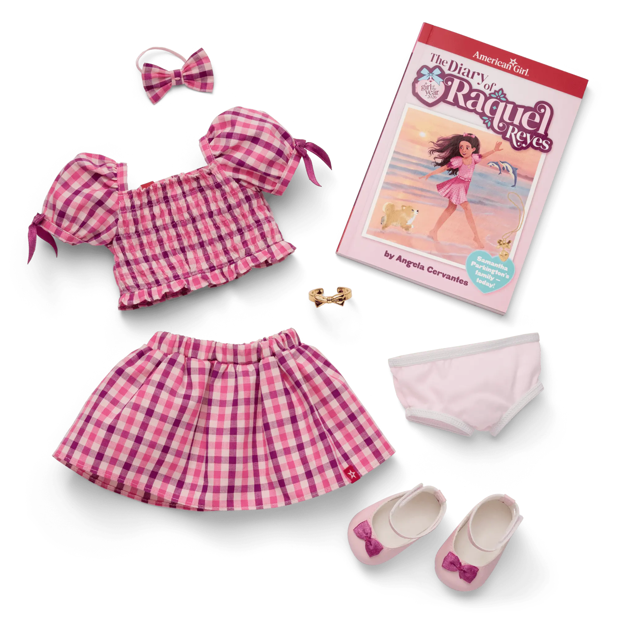 Raquel's Gingham Ruffle Outfit For Girls & 18-Inch Dolls + Raquel Doll (Girl Of The Year 2026) - Image 24
