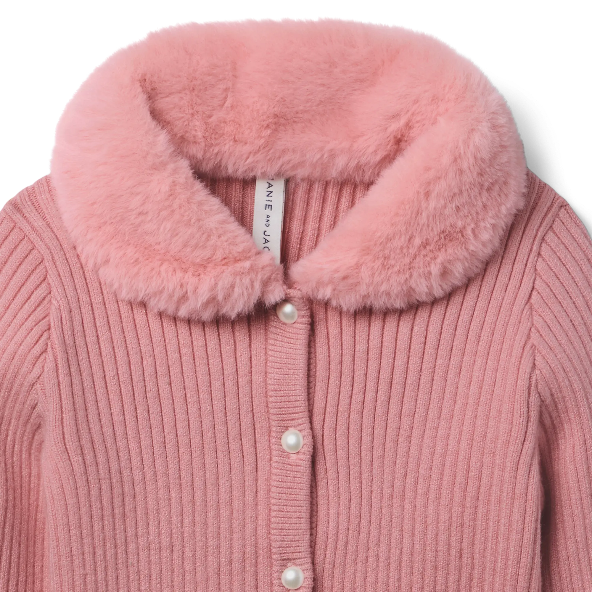 American Girl X Janie And Jack Rosy Ribbed Cardigan For Girls - Image 6
