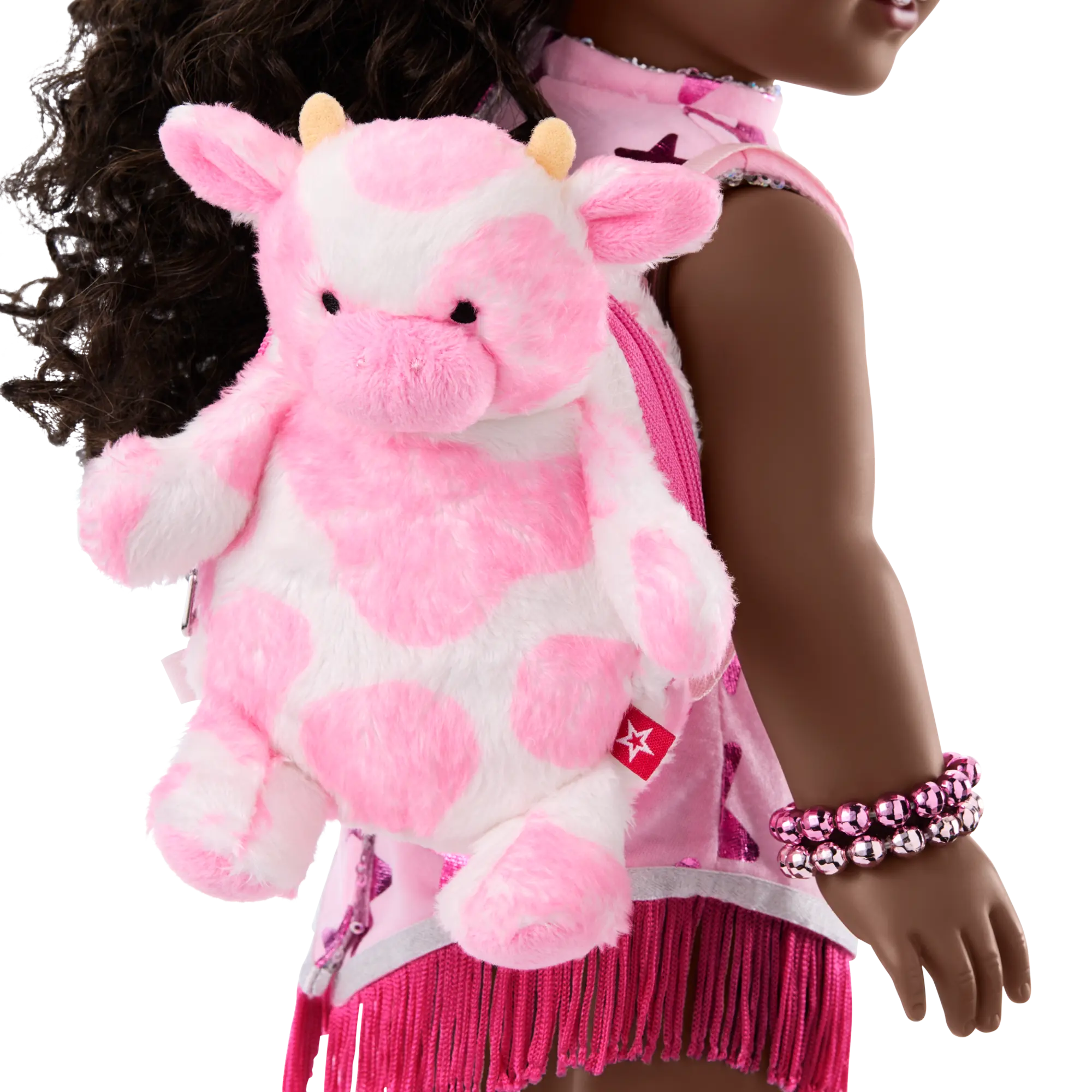 Pink Spotted Cow Backpack & Accessory Set For 18-Inch Dolls - Image 4