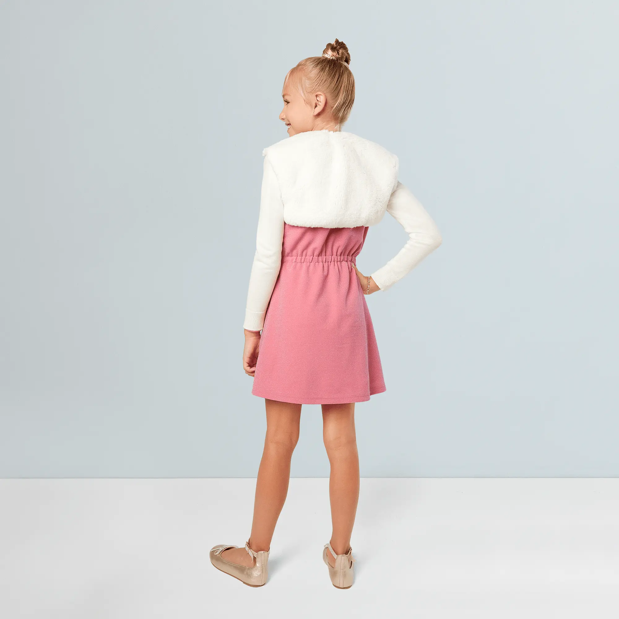 American Girl X Something Navy Frosty Faux-Fur Shrug For Girls - Image 12