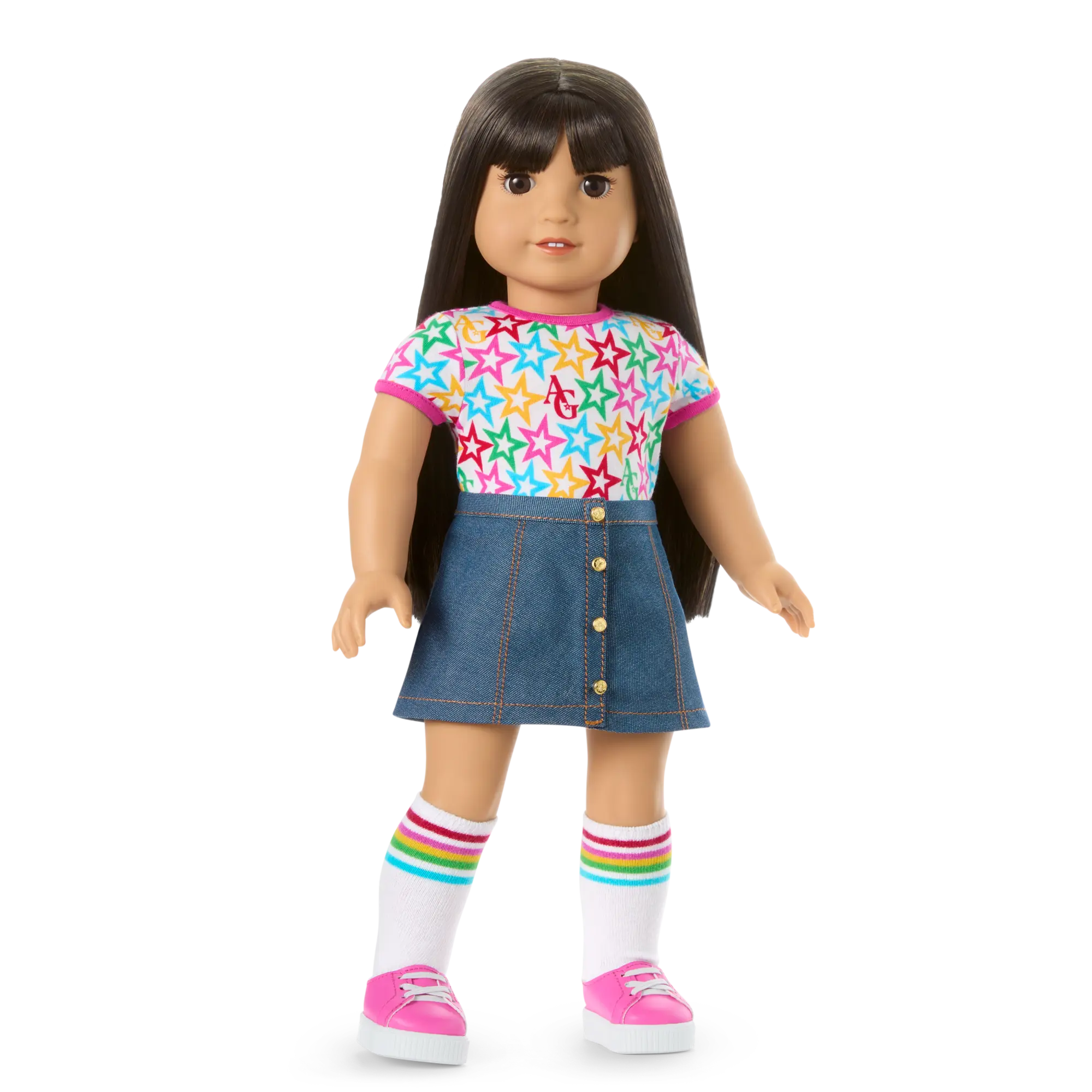Truly Me 18-Inch Doll #130 With Straight Black-Brown Hair - Image 9