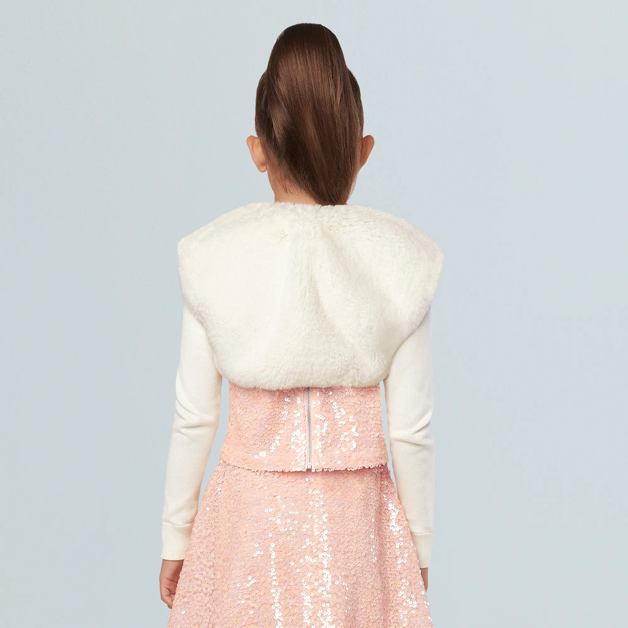 American Girl X Something Navy Frosty Faux-Fur Shrug For Girls - Image 3