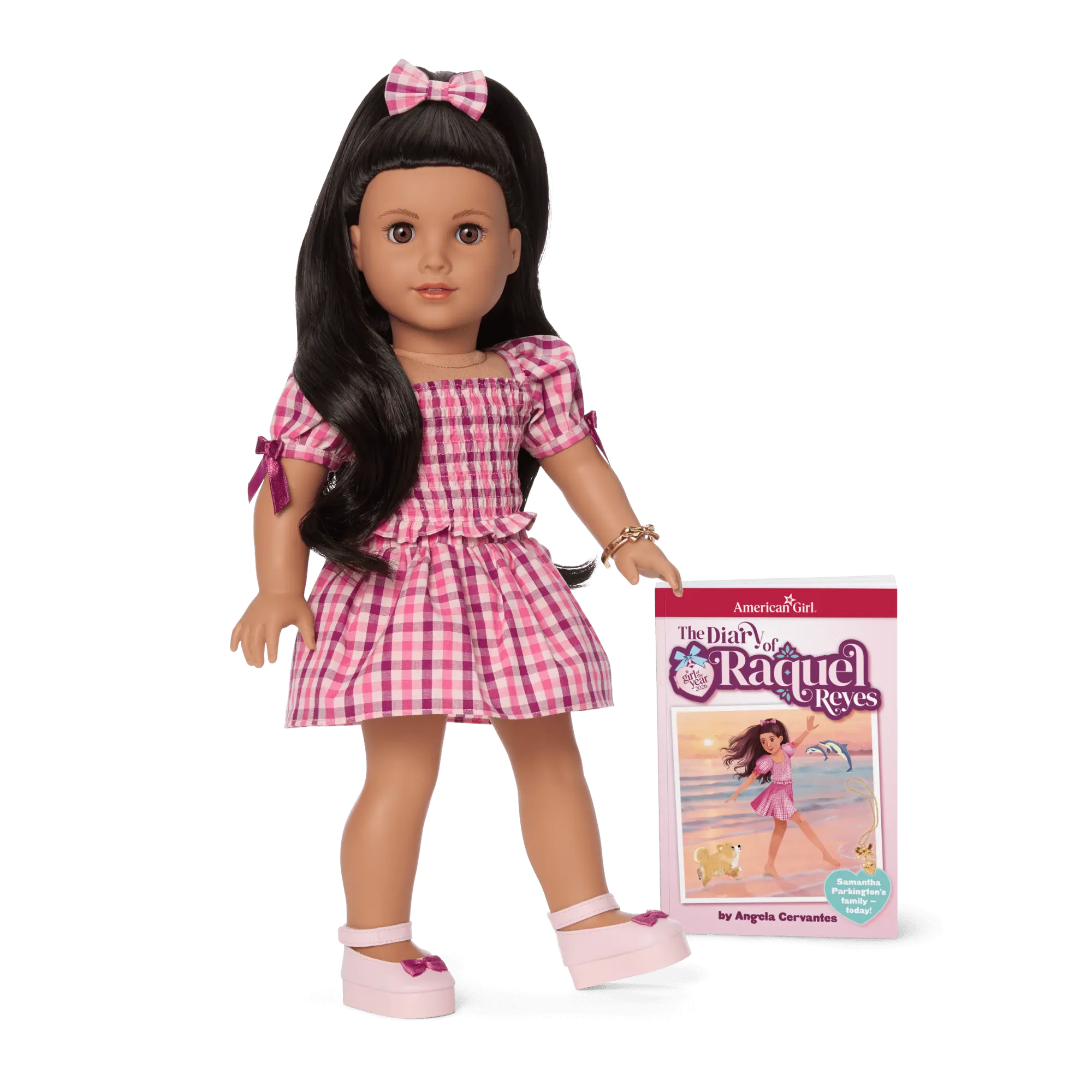 Raquel's Gingham Ruffle Outfit For Girls & 18-Inch Dolls + Raquel Doll (Girl Of The Year 2026) - Image 8