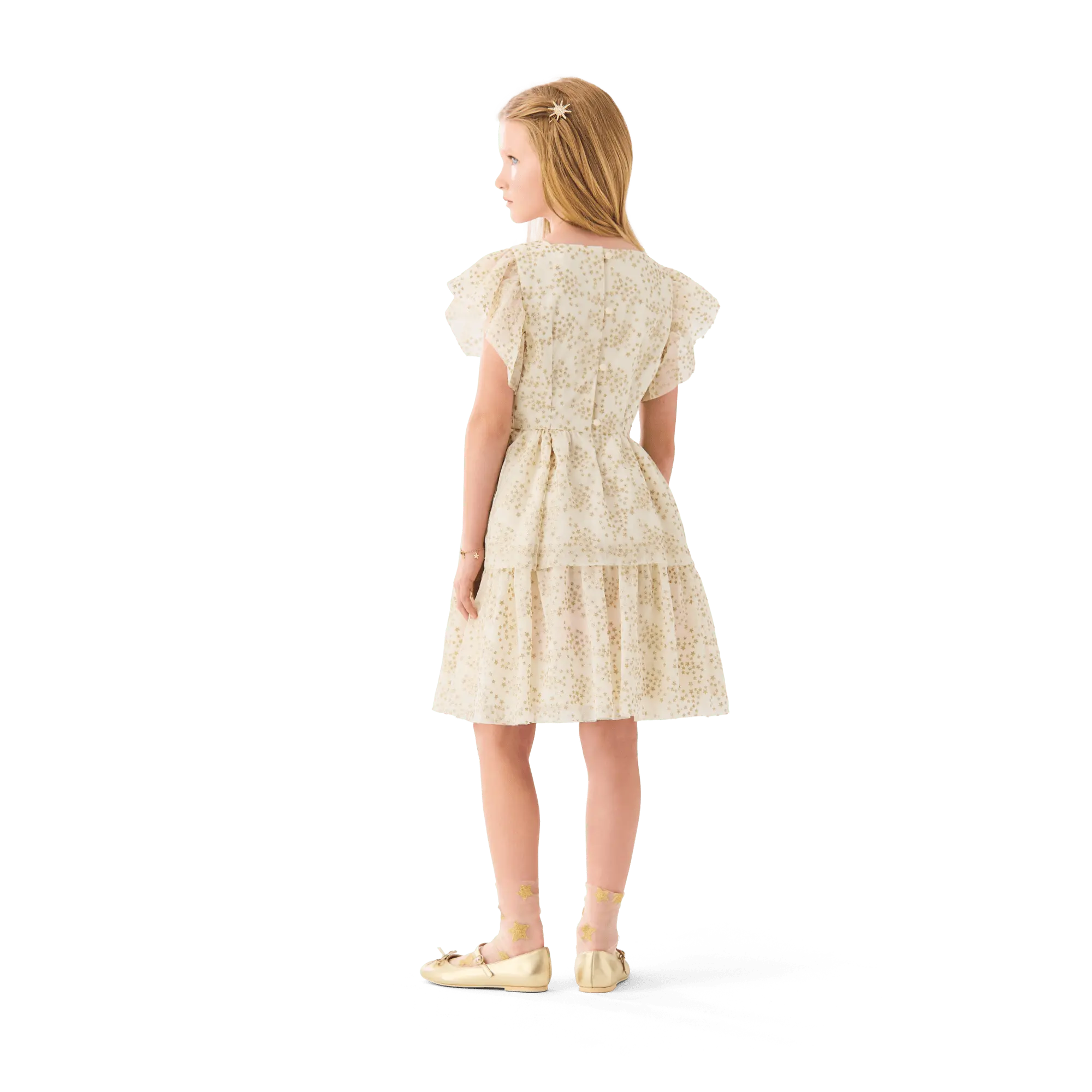 American Girl X Janie And Jack Sparkly Cream Celebration Dress For Girls & 18-Inch Dolls - Image 4