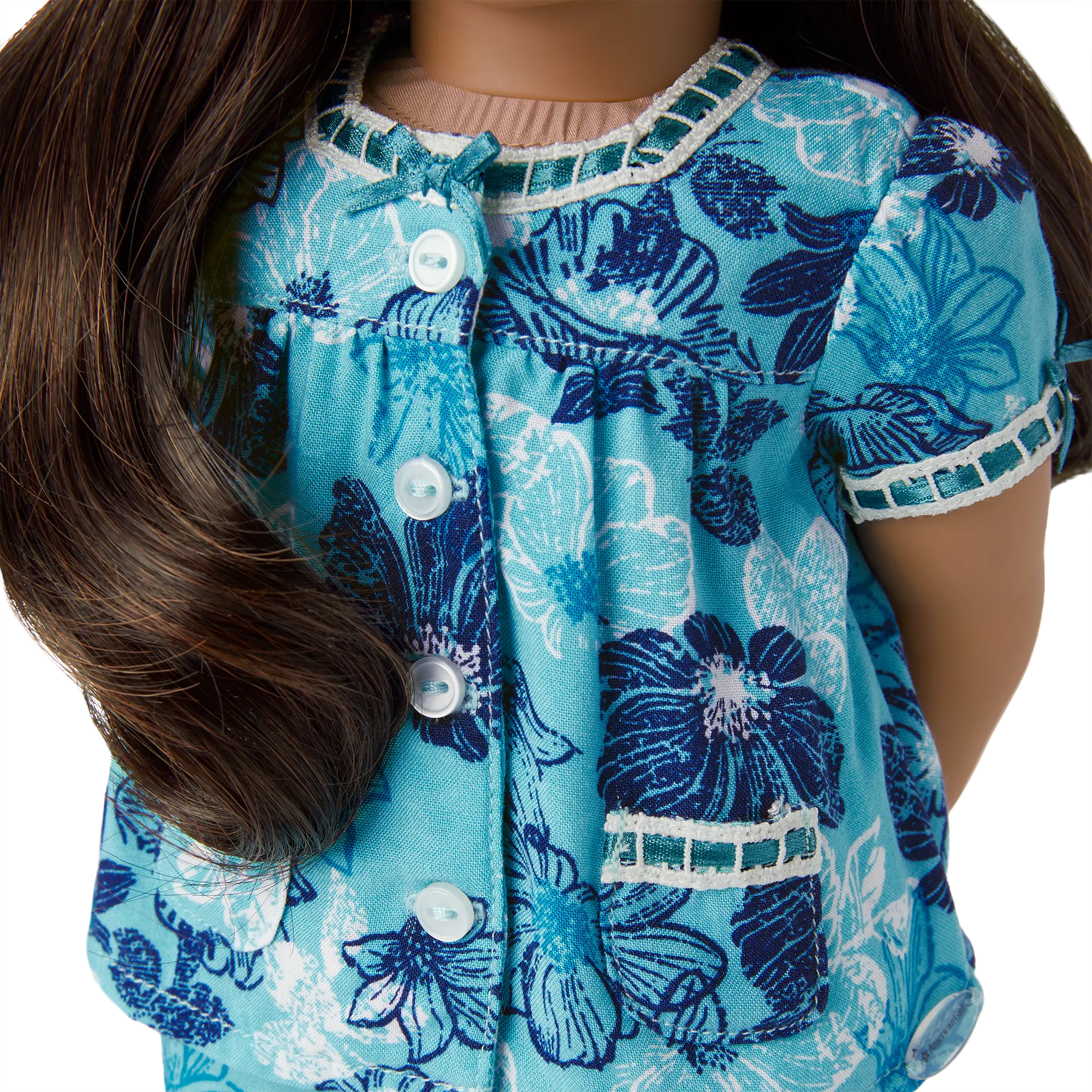 Nanea's Floral Pajamas For 18-Inch Dolls (Historical Characters) - Image 5
