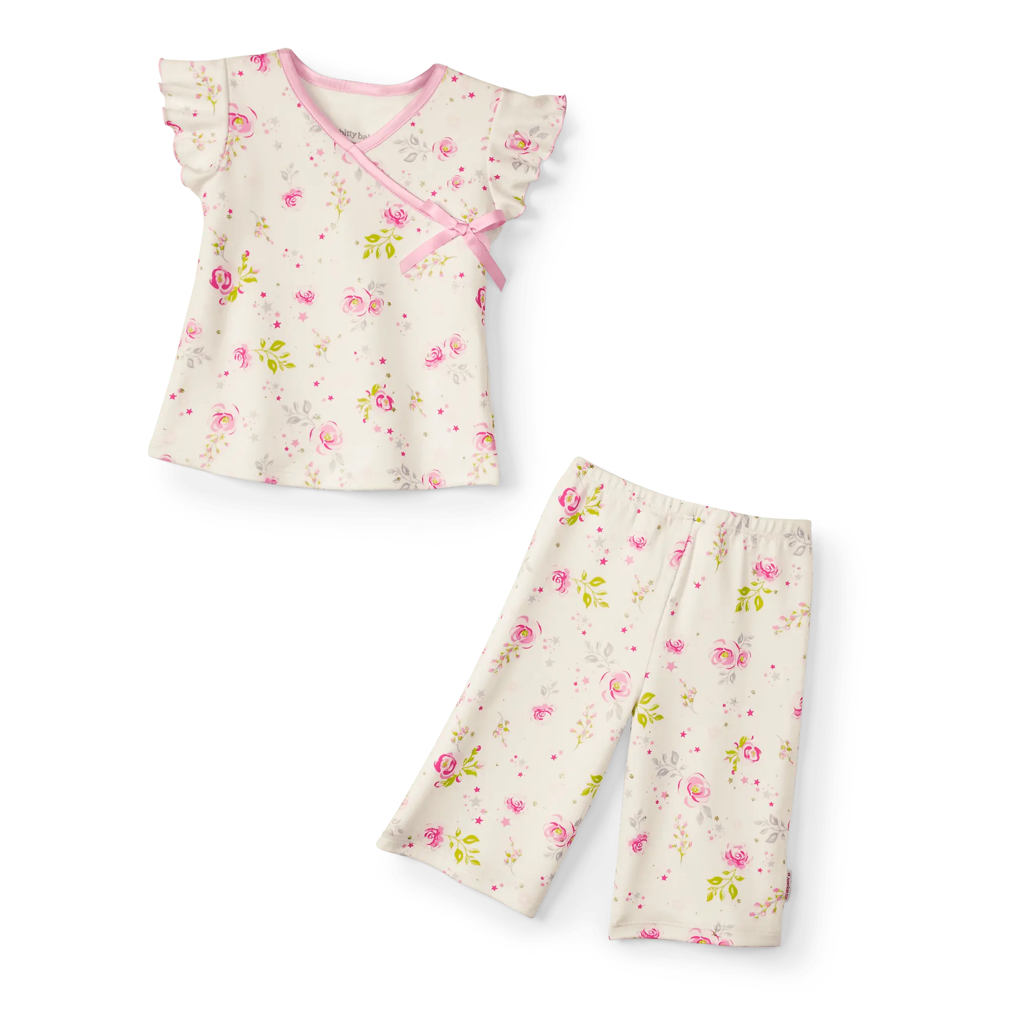 Beautiful Blooms Pajamas For Little Girls & Bitty Baby Dolls - Image 4