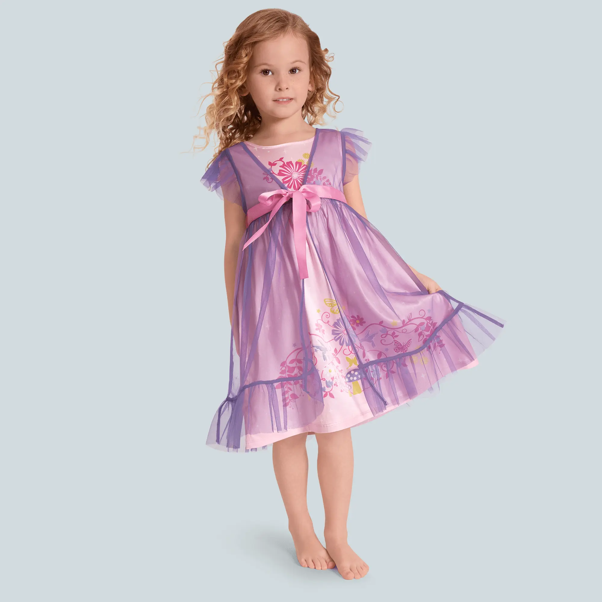 Royal Ruffles Nightie And Robe For Little Girls & Welliewishers Dolls - Image 4